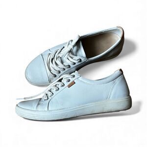 Ecco White Leather Sneakers